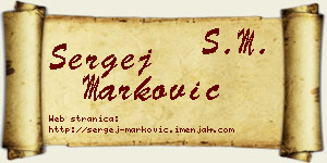 Sergej Marković vizit kartica
